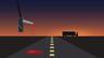 Illustration of a fuel nozzle dripping red diesel onto a highway at dusk, with a plain tractor-trailer silhouette on the horizon. Illustration: TradeFlock USA